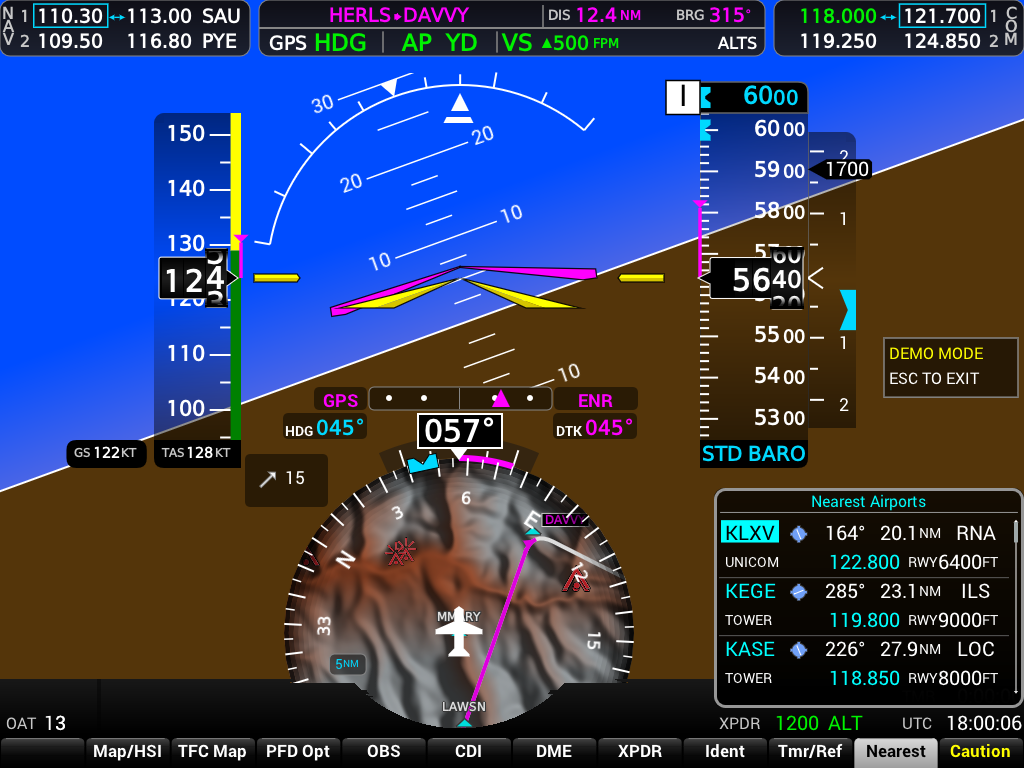 G1000 NXi Primary Flight Display